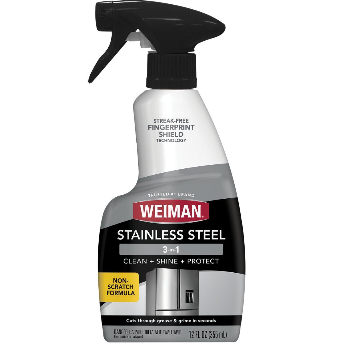 LIMPIADOR PARA ACERO INOXIDABLE Y LUSTRADOR WEIMAN 355ML