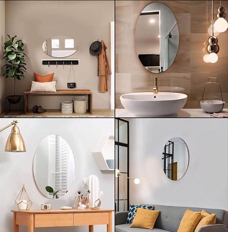 ESPEJO ADHESIVO PARA PARED EN AZULEJOS, BAÑO, DORMITORIO, SALA DE ESTAR, ESPEJO DE PARED DE PLASTICO MIRROR STICKER 30X40CM