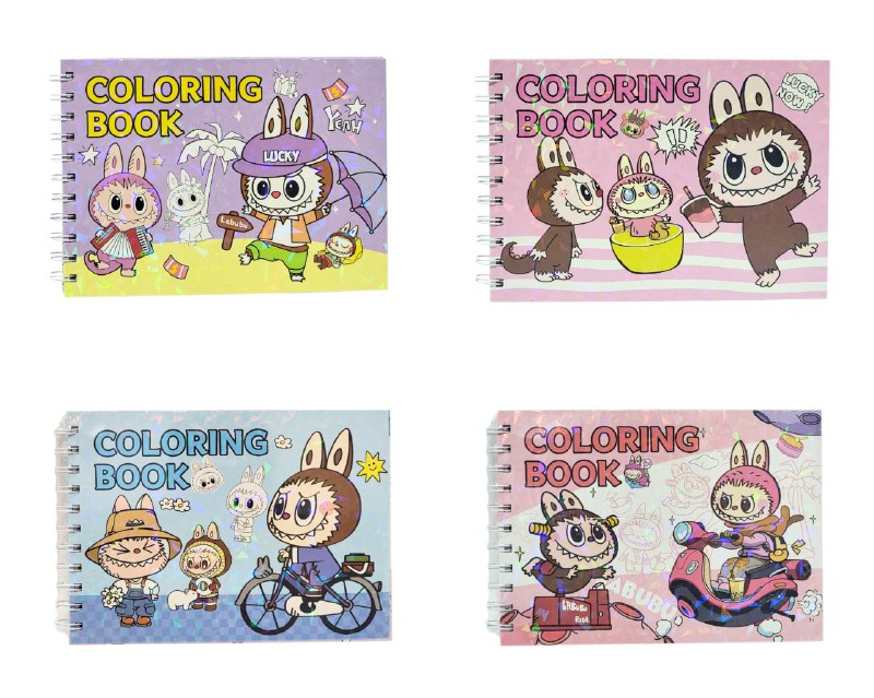 LIBRO PARA COLOREAR DIVERTIDO DE 48 PAGINAS PARA NIÑOS DE LABUBU COLORING BOOK 15X22CM
