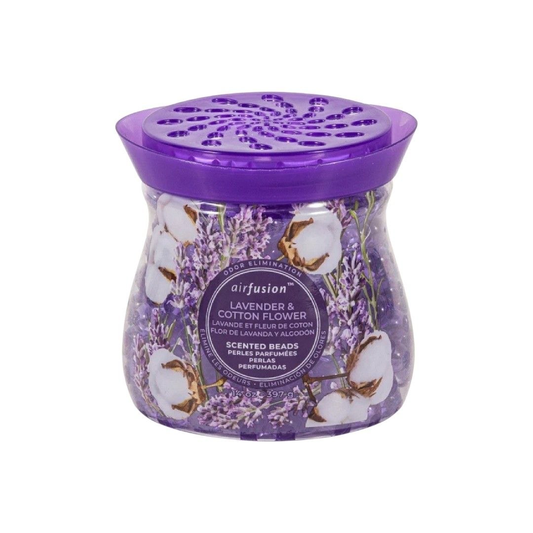PERLAS AMBIENTADORAS AROMA A LAVANDA Y FLOR DE ALGODON AIRFUSION 397G