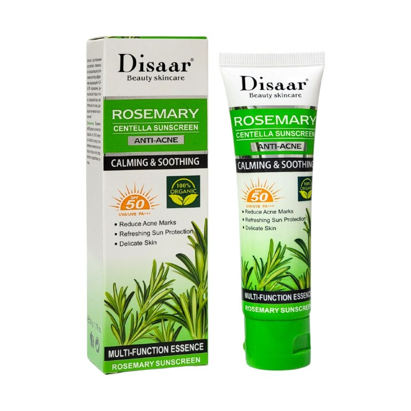 PROTECTOR SOLAR FACIAL ANTIACNE CON EXTRACTO DE ROMERO Y CENTELLA ASIATICA SPF50 DISAAR 50G
