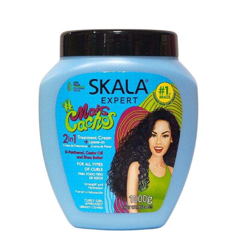 CREMA CAPILAR 2 EN 1 ACONDICIONADOR Y CREMA PARA PEINAR RIZOS SKALA EXPERT 1000G