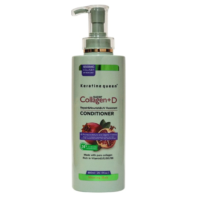 ACONDICIONADOR REVITALIZANTE CON EXTRACTO DE GRANADA ROJA Y VITAMINA D HIDRATANTE KERATINE QUEEN 800ML