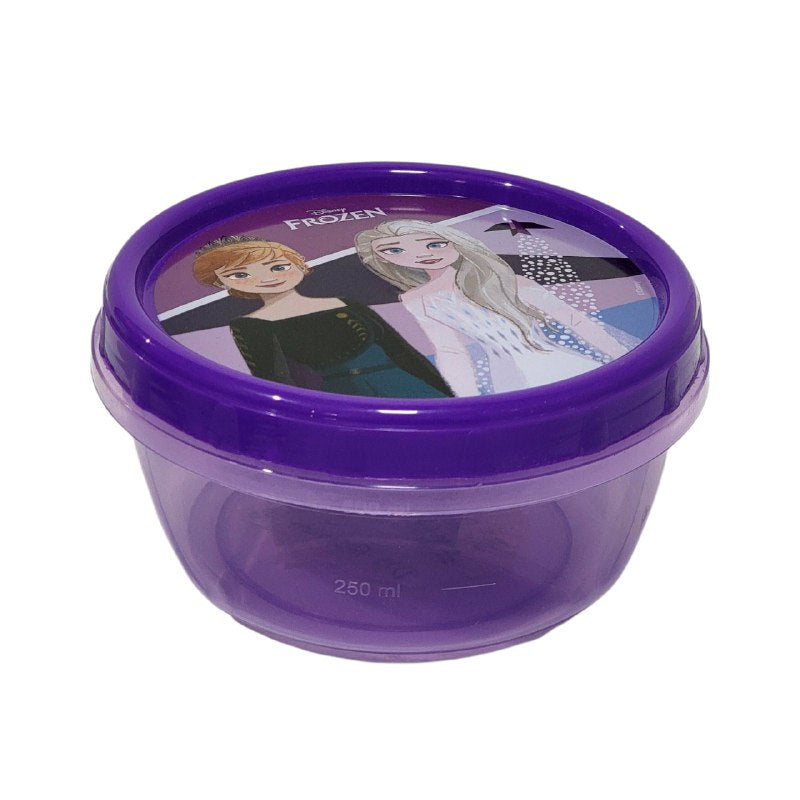 RECIPIENTE PANA PARA ALIMENTOS PARA NIÑAS CON DISEÑO DE FROZEN 7X15X15CM