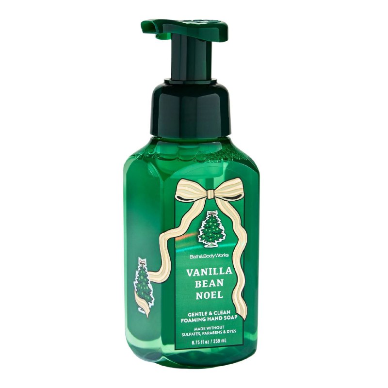 BATH & BODY WORKS JABON DE MANOS SUAVE Y LIMPIO VANILLA BEAN NOEL 259ML