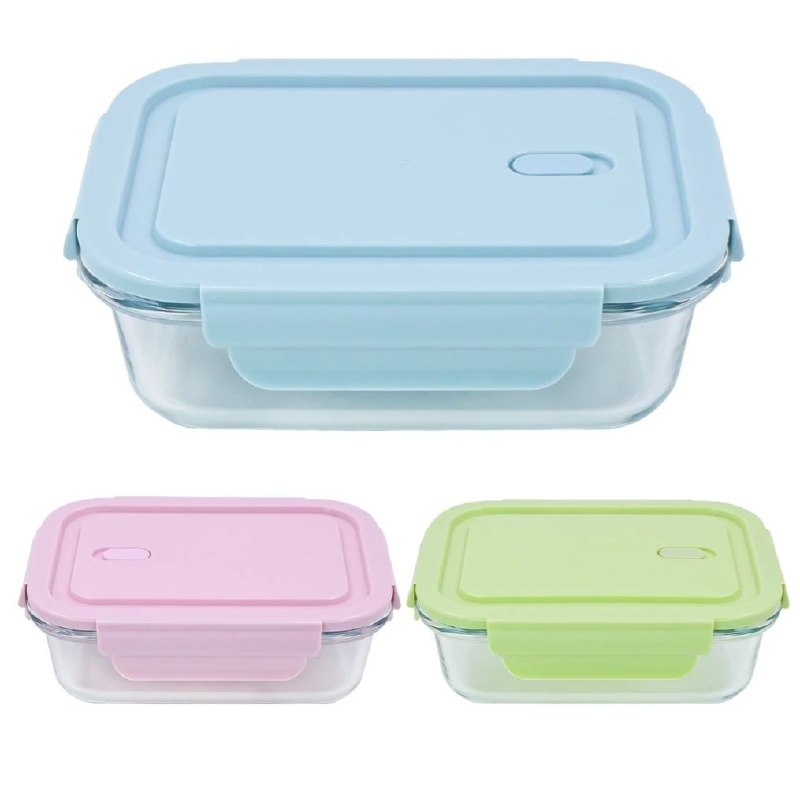 RECIPIENTE PANA PARA ALIMENTOS DE VIDRIO HERMETICO CON VALVULA DE VAPOR 18X13CM