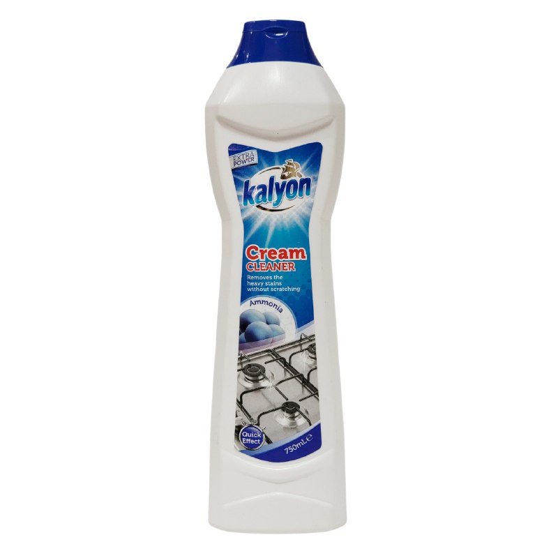 LIMPIADOR EN CREMA QUITA MANCHAS SIN RAYAR, LIMPIA FACILMENTE LA SUCIEDAD Y GRASA KALYON 750ML