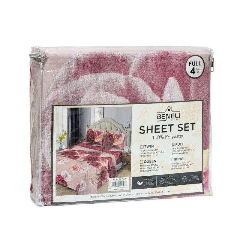 JUEGO DE CAMA ELEGANTE FULL 4PCS BENELI HOME