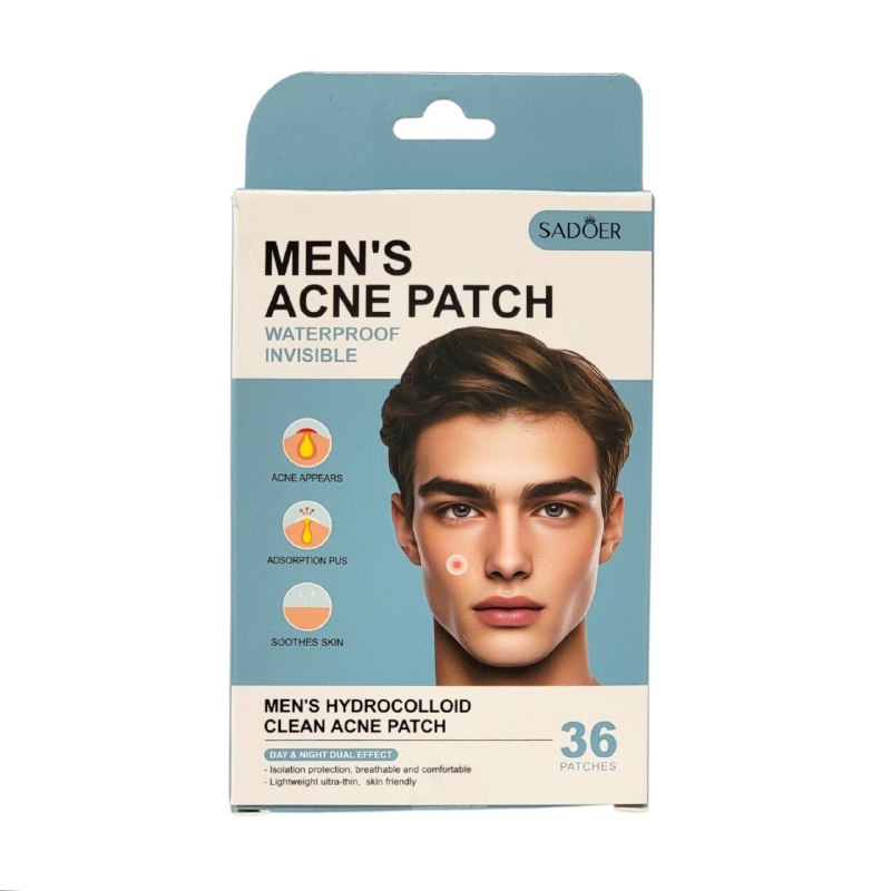 PARCHES HIDROCOLOIDES PARA EL ACNE MASCULINO INVISIBLES 36UND SADOER