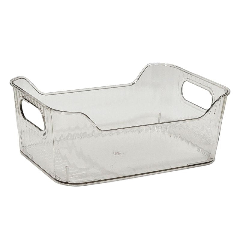 ORGANIZADOR RECIPIENTE DE ALMACENAMIENTO DE ACRILICO CONTENEDOR TRANSPARENTE PARA REFRIGERADOR O ESTANTE 18X13X5.5CM