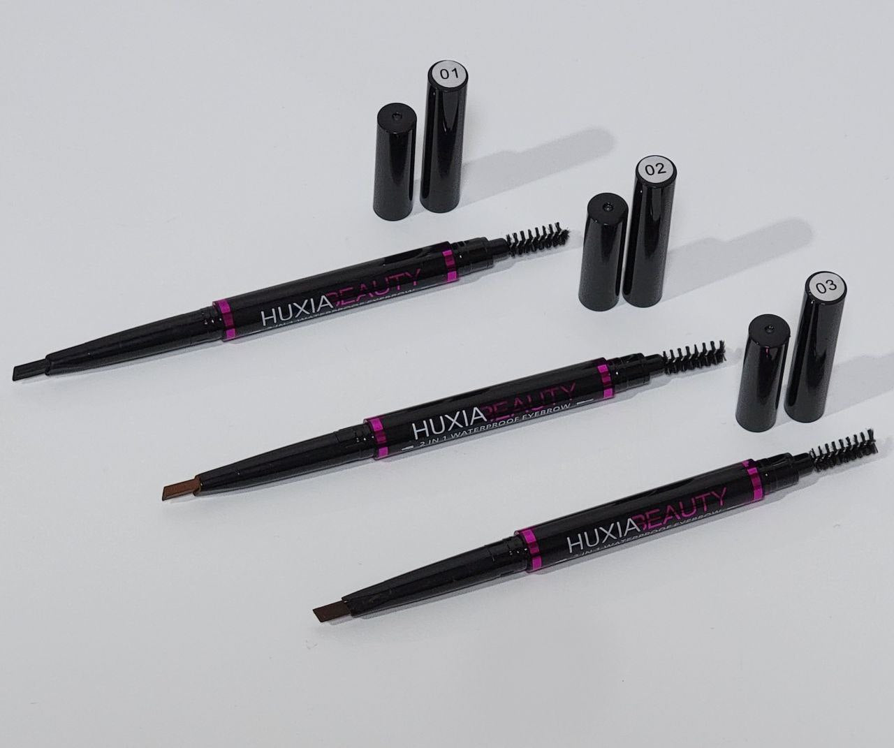 LAPIZ PARA CEJAS IMPERMEABLE 2 EN 1 HUXIABEAUTY