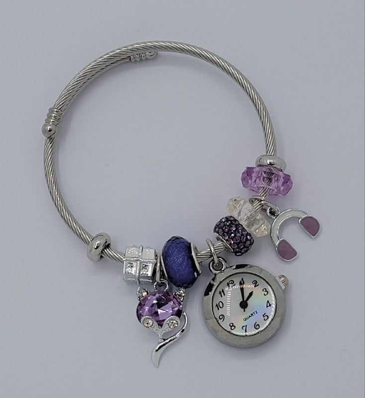 RELOJ ECONOMICO TIPO PANDORA PARA DAMA