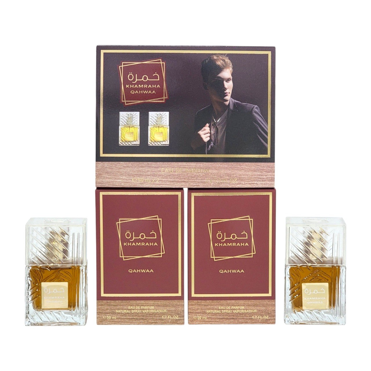 SET KHAMRAHA QAHWAA EDP 50MLX2 (H) (AROMA SIMILAR A LATTAFA KHAMRAH QAHWA)