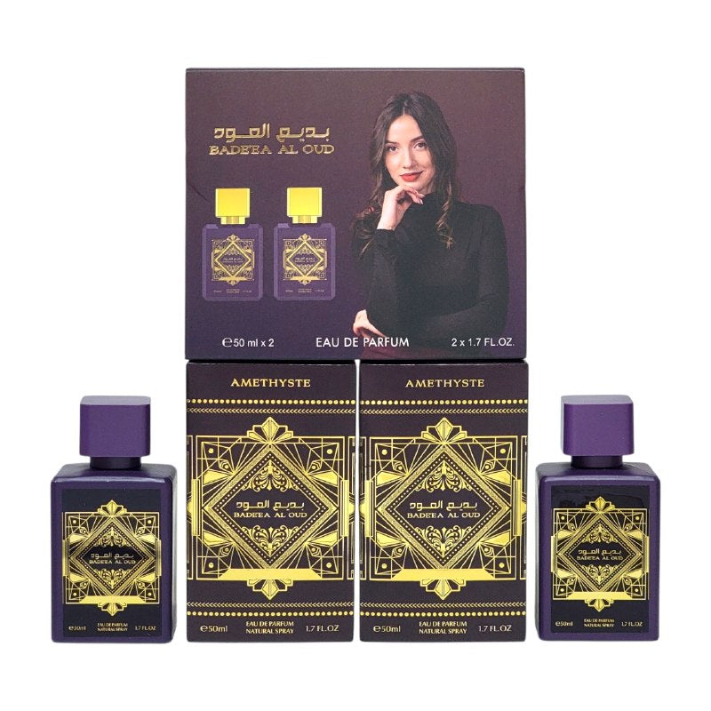 SET BADEEA AL OUD EDP 50MLX2 (M) (AROMA SIMILAR A LATTAFA BADEE AL OUD AMETHYST)