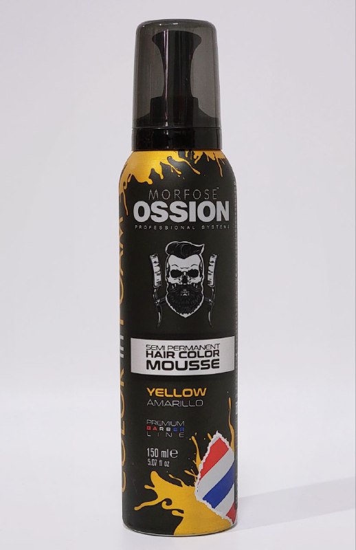 TINTE PARA EL CABELLO EN ESPUMA SEMI PERMANENTE COLOR AMARILLO MORFOSE OSSION 150ML