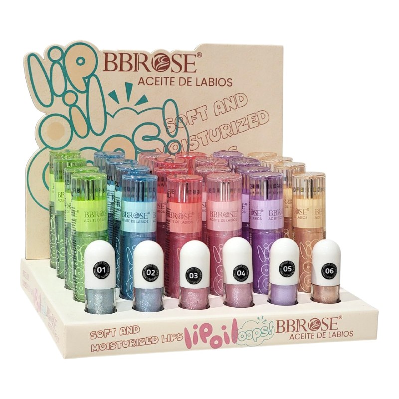 BRILLO LABIAL ACEITE DE LABIOS SUAVE E HIDRATANTE BBROSE 6 TONOS