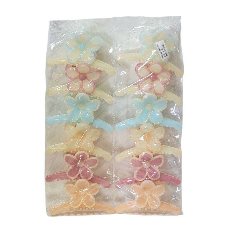 GANCHO PARA EL CABELLO DE DISEÑO DE FLOR, PINZAS DE SUJECION FUERTE, ACCESORIO PARA EL CABELLO PAQUETE DE 12UND 12CM