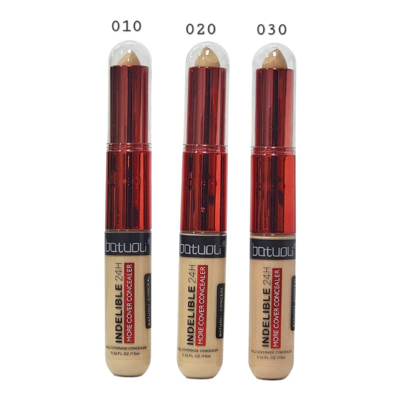 CORRECTOR CONCEALER BATUOLI 15G (DUPE LOREAL) FLUIDO LIGERO DE COBERTURA PERFECTA, DIFUMINA IMPERFECCIONES DURADERO HASTA 24H, ACABADO MATTE NATURAL