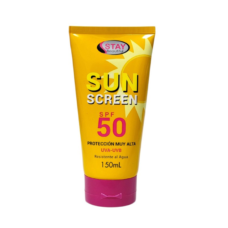 PROTECTOR SOLAR EN CREMA SPF50 RESISENTE AL AGUA STAY BEAUTIFUL 150ML