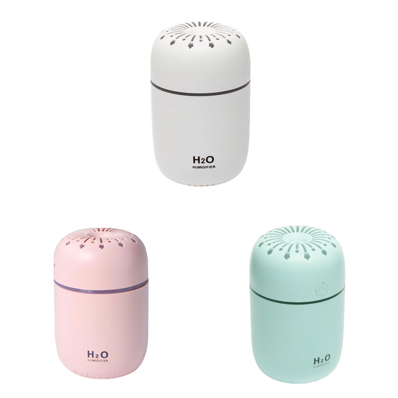 HUMIFICADOR DE AIRE PERSONAL MULTIFUNCIONAL CON LUZ NOCTURNA 300ML