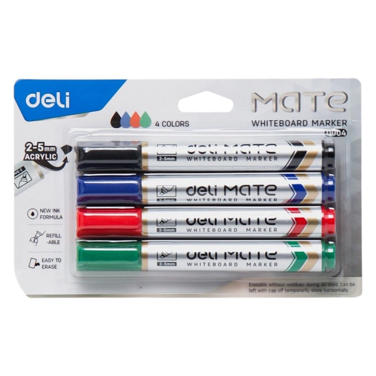 SET DE MARCADORES DE PIZARRA CON PUNTA DE ACRILICO 4UND DELI MATE