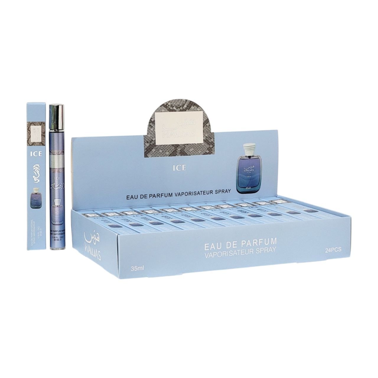 PERFUME EN TUBO HAWAS ICE EDP 35ML (H) (AROMA INSPIRADO EN RASASI HAWAS ICE)