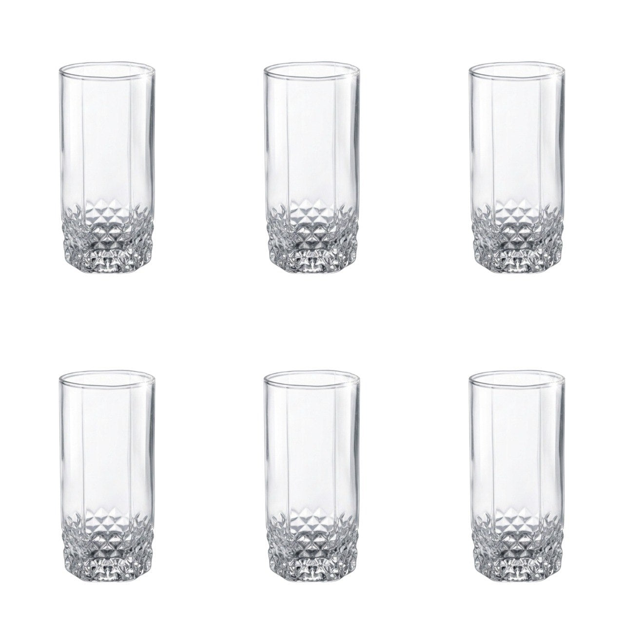 SET DE VASOS DE VIDRIO ELEGANTES 6PCS DELI GLASS