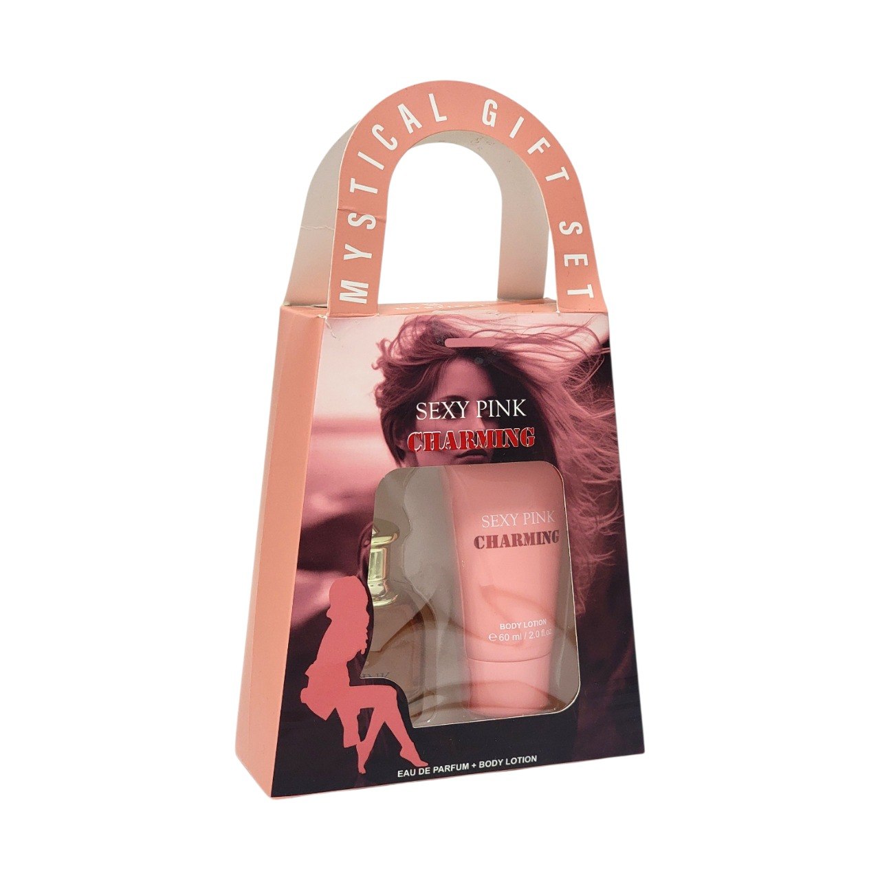 SET MYSTICAL SEXY PINK CHARMING EDP 30ML CREMA CORPORAL 60ML (M) (AROMA SIMILAR A JEAN PAUL GAULTIER SCANDAL INTENSE)