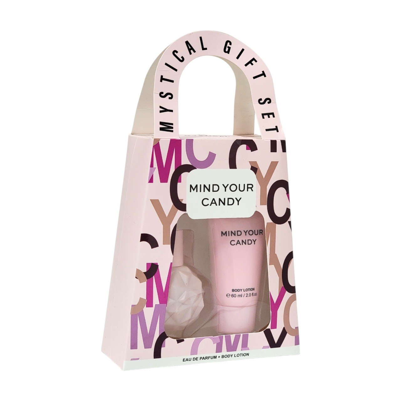 SET MYSTICAL MIND YOUR CANDY EDP 30ML CREMA CORPORAL 60ML (M) (AROMA SIMILAR A ARIANA GRANDE SWEET LIKE CANDY)