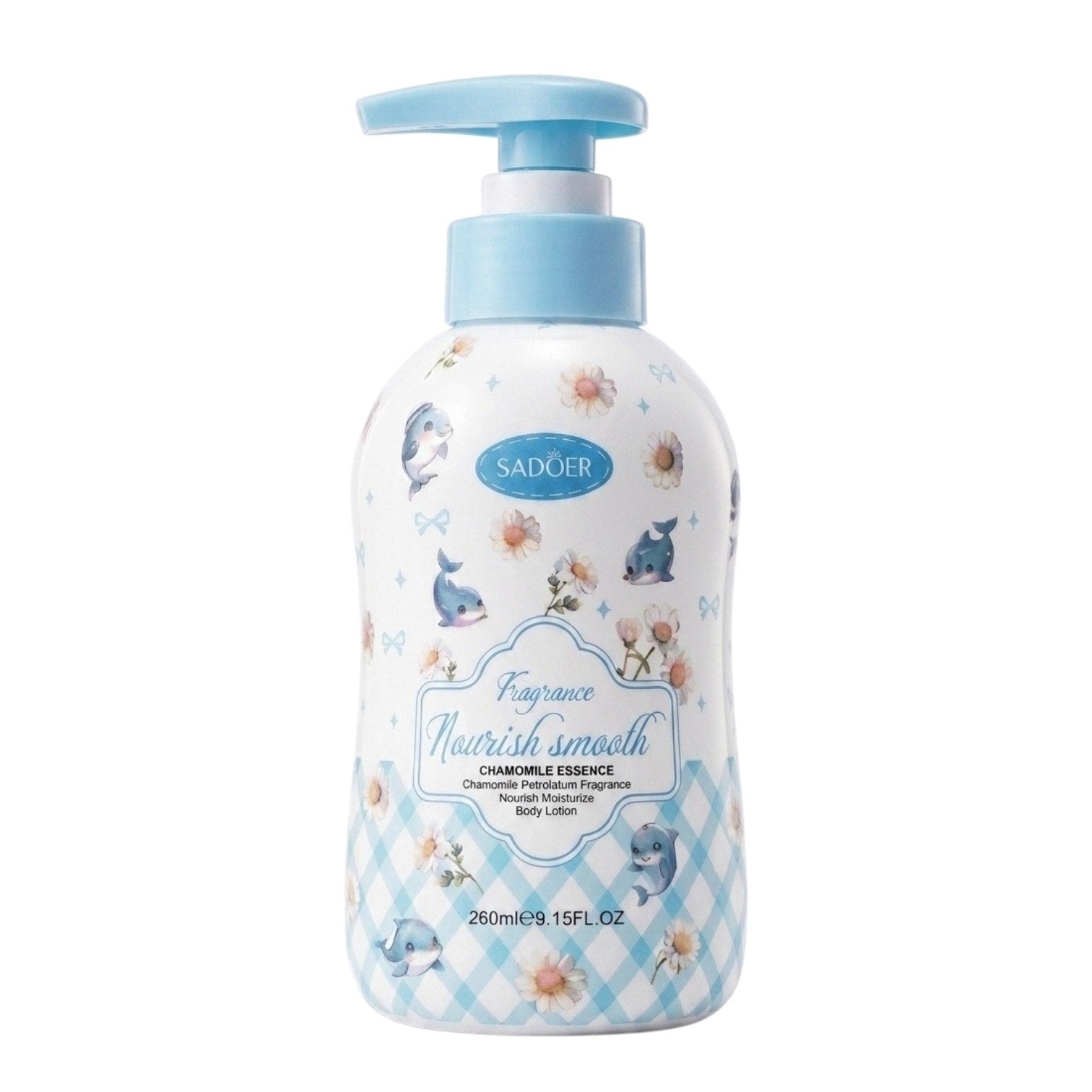 CREMA CORPORAL NUTRITIVA E HIDRATANTE PARA PIEL DELICADA CON ESENCIA DE MANZANILLA SADOER 260ML