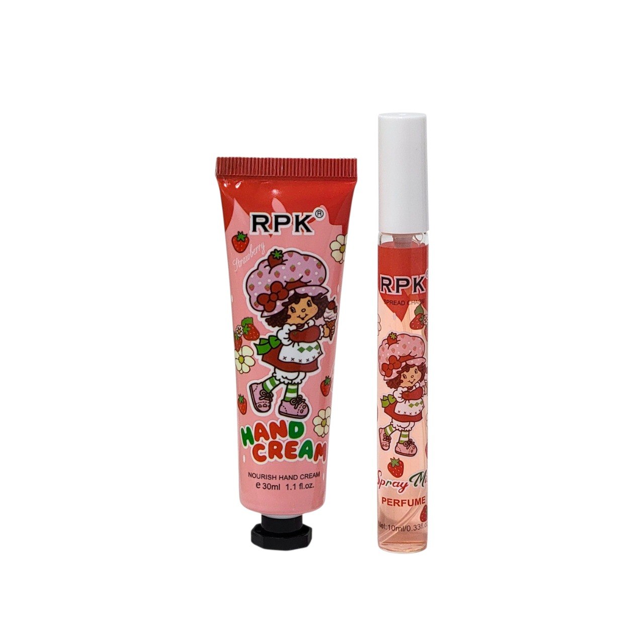 SET DE CREMA PARA MANOS Y PERFUME CON DISEÑO DE ROSITA FRESITA RPK 30ML 10ML