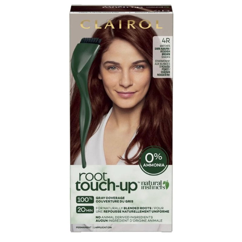 TINTE PARA EL CABELLO, RETOQUE DE RAICES, CRECIMIENTO NATURAL UNIFORME, CUBRE CANAS TONO 4R CLAIROL ROOT TOUCH UP