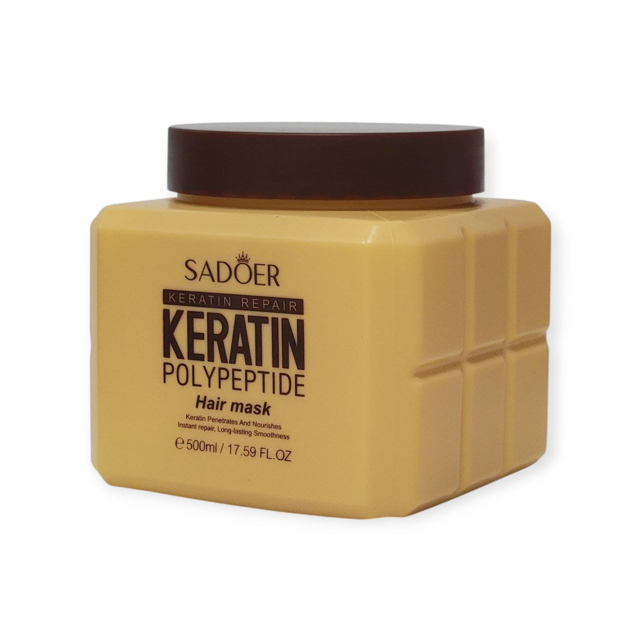 MASCARILLA PARA EL CABELLO DE QUERATINA REPARACIÓN DE POLIPÉPTIDOS SADOER 500ML