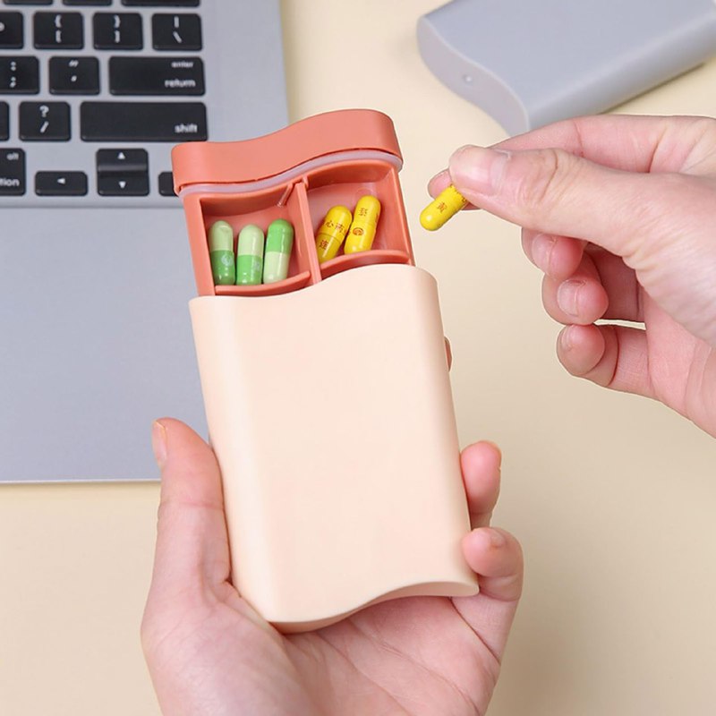 ORGANIZADOR DE PASTILLAS,PORTATIL MINI 6 COMPARTIMIENTOS, A PRUEBA DE HUMEDAD, DISPENSADORT SEMANAS PARA BOLSILLO