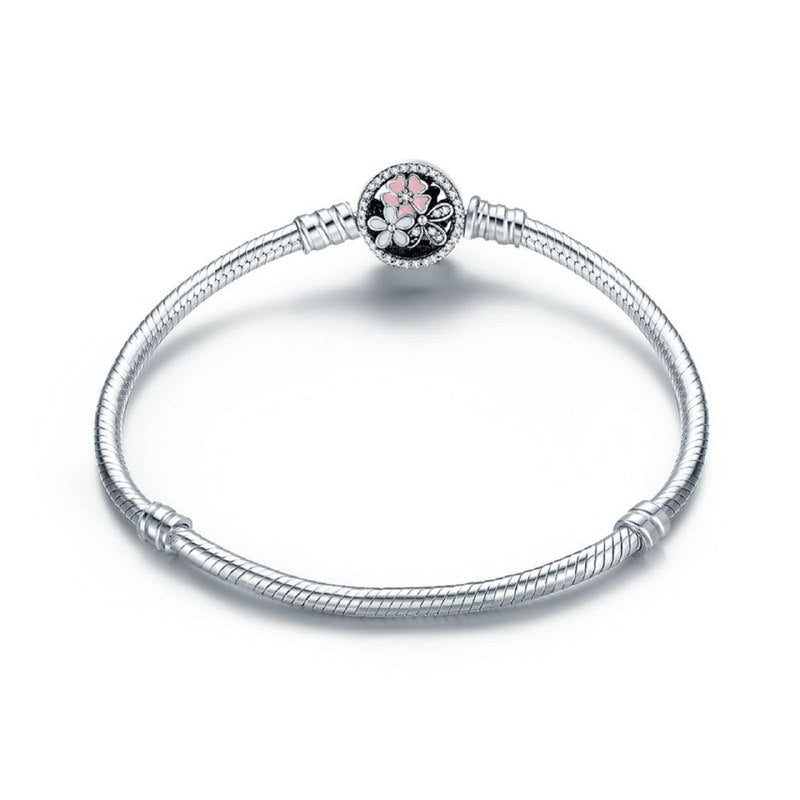 PAND72 FORMA FLORES PULSERA PANDORA PLATA 9.25