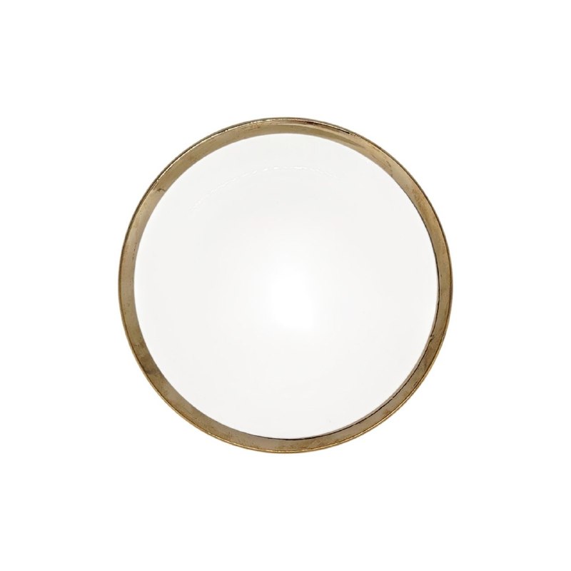 PLATO DE VIDRIO CON BORDE DORADO ESTILO JAPONES 18CM
