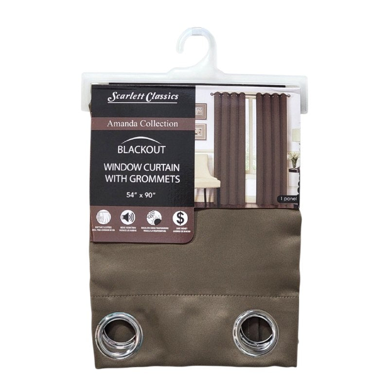 CORTINA OSCURECEDORA BLACKOUT COLOR CAFE SCARLETT CLASSICS 137X229CM