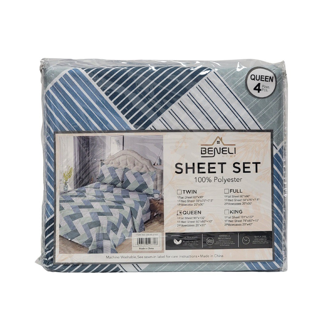 JUEGO DE CAMA ELEGANTE QUEEN 4PCS BENELI HOME