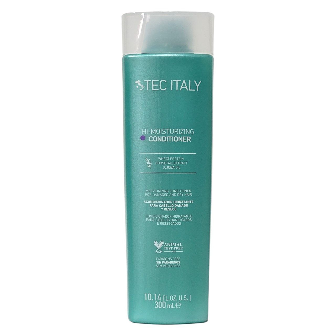 ACONDICIONADOR HIDRATANTE PARA CABELLO DAÑADO CON PROTEINA DE TRIGO EXTRACTO DE COLA DE CABALLO Y ACEITE DE JOJOBA TEC ITALY 300ML