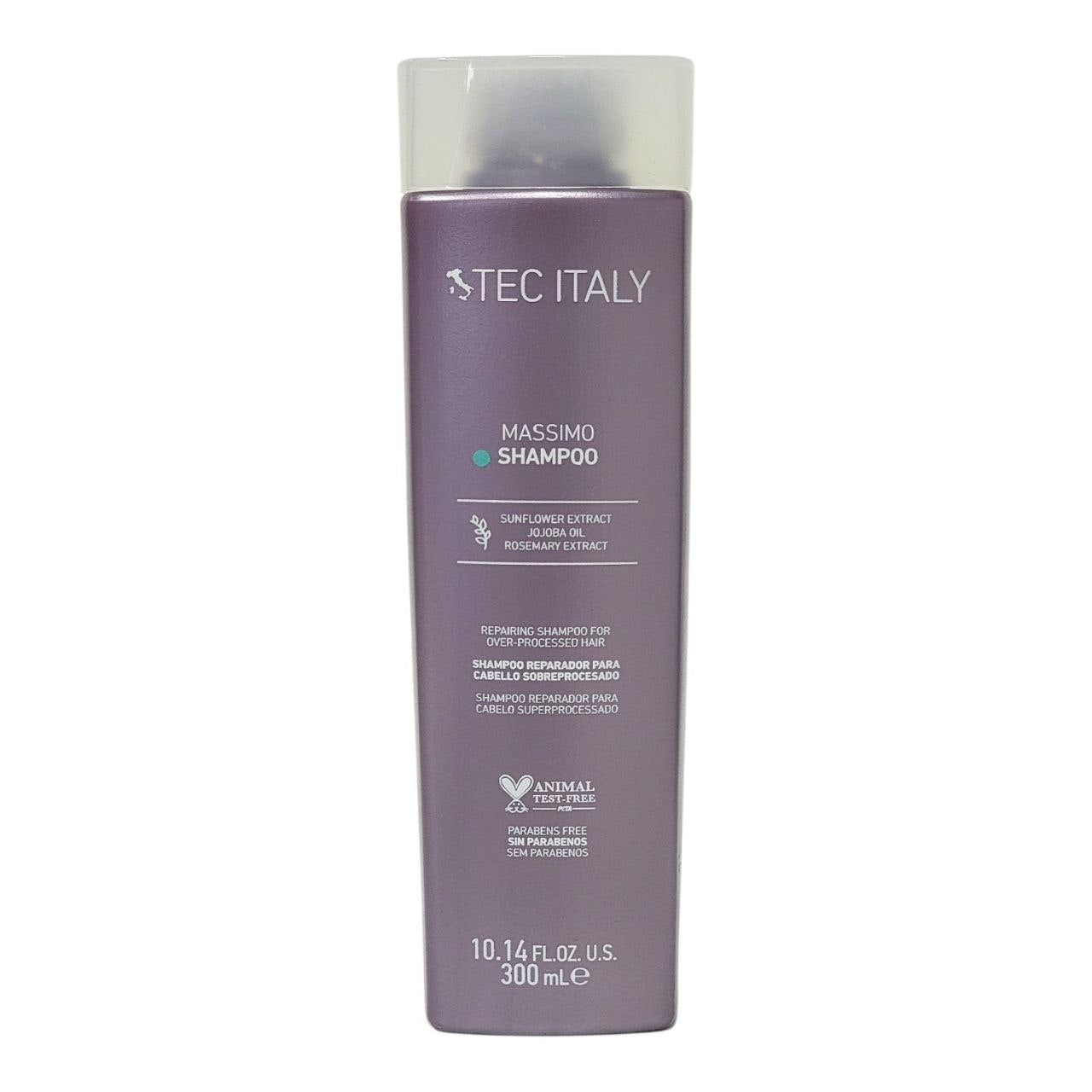 SHAMPOO REPARADOR Y MATIZADOR CON EXTRACTO DE GIRASOL Y ROMERO Y ACEITE DE JOJOBA TEC ITALY 300ML