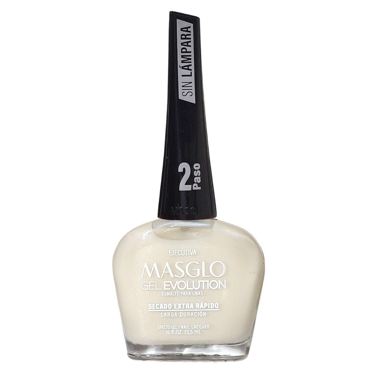 ESMALTE PARA UÑAS DE SECADO RAPIDO COLOR MARFIL EJECUTIVA GEL EVOLUTION MASGLO 13.5ML