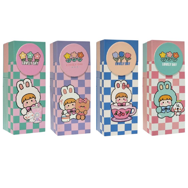 ESTUCHE CARTUCHERA, LAPICERA RECTANGULAR DE 4 COMPARTIMIENTOS CON ESPEJO, MANTIENE LOS LAPICES, BROHCAS, ETC ORGANIZADOS CON ESTILO, 4 DISEÑOS LOVELY DAY
