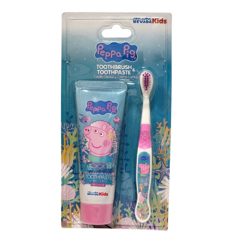 PASTA DENTAL Y CEPILLO PARA NIÑA PEPPA PIG NEVADA KIDS