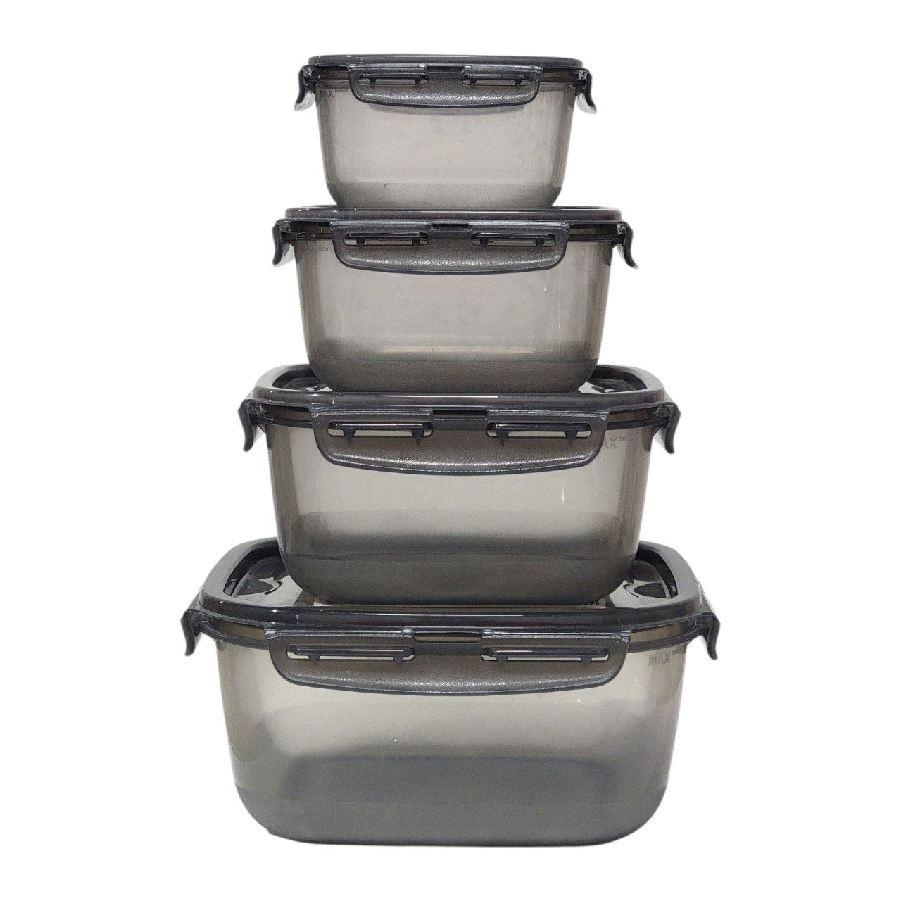 SET DE RECIPIENTES PANAS PARA ALIMENTOS 4PCS DIFERENTES TAMAÑOS LOCK&FIT
