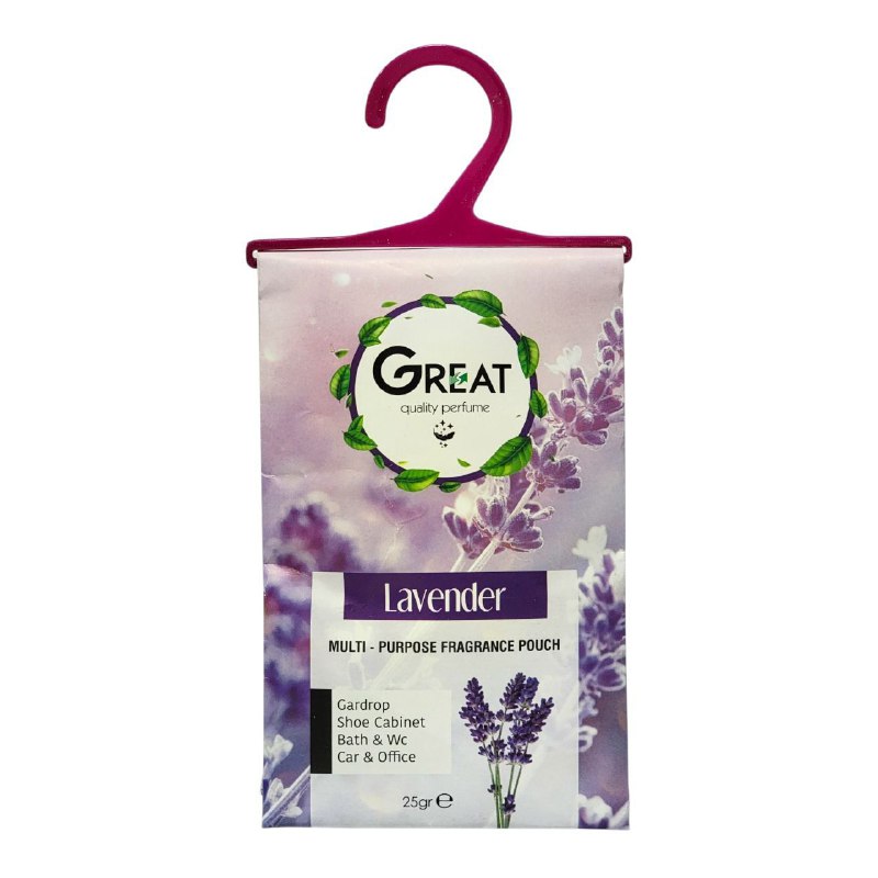 AMBIENTADOR EN BOLSA MULTIUSO AROMA A LAVANDA GREAT QUALITY PERFUME 25G