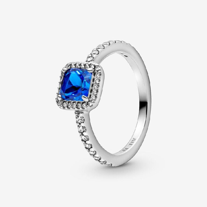PANI1735A ANILLO PIEDRA CUADRADA AZUL PANDORA, PLATA 925