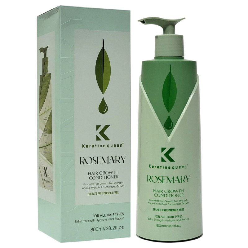 ACONDICIONADOR PARA EL CABELLO 800 ML DE ROMERO Y MENTA PARA EL CRECIMIENTO DEL CABELLO, PROIMUEVE FUERTA, CRECIMIENTO, HIDRATACION Y REPARACION KERATINE QUEEN 800ML