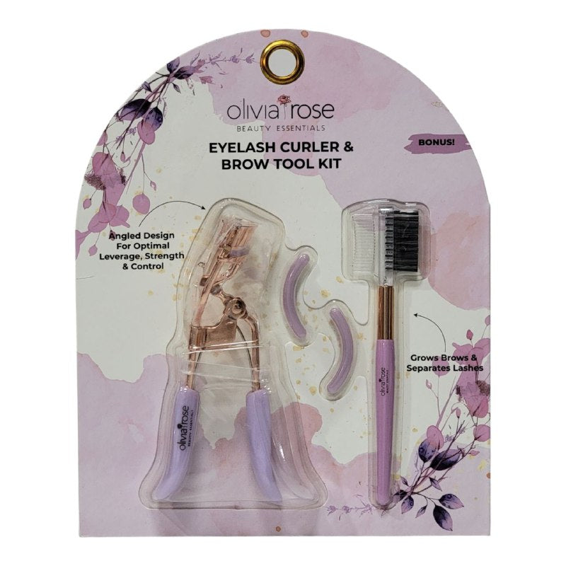 RIZADOR DE PESTAÑAS Y HERRAMIENTAS PARA CEJAS CREA PESTAÑAS HERMOSAS Y LEVANTADAS OLIVIA ROSE BEAUTY ESSENTIALS