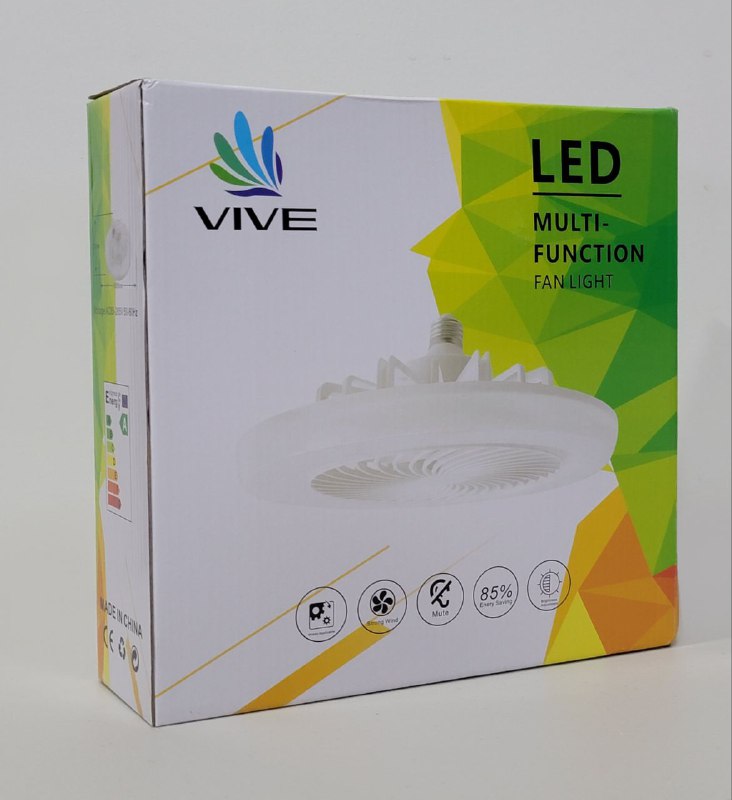 VENTILADOR FOCO LED, VIENDO FUERTE, AHORRA 85% DE ENERGIA VIVE