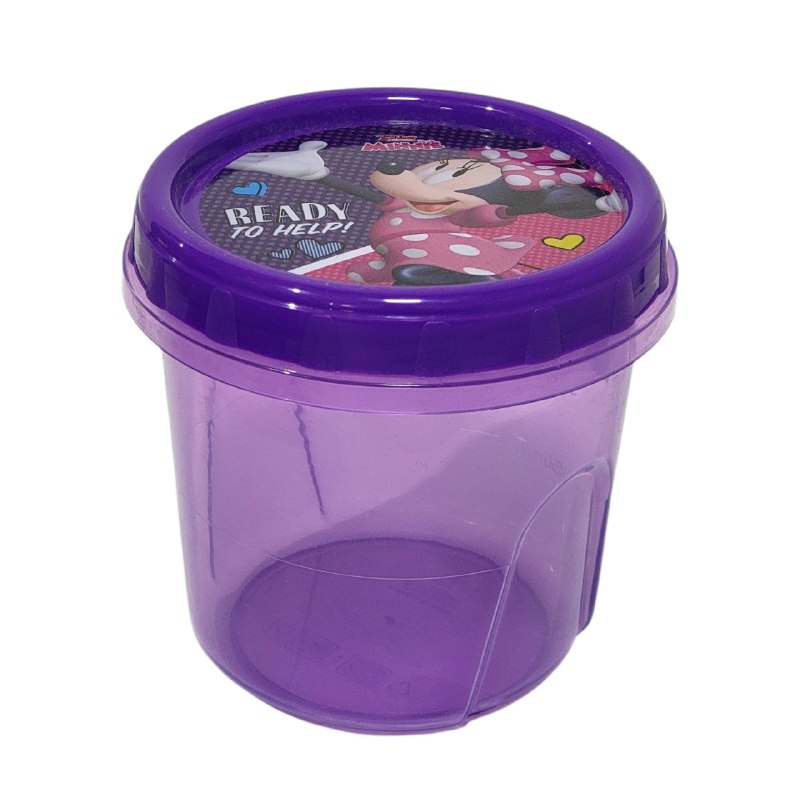 RECIPIENTE PANA PARA ALIMENTOS PARA NIÑAS CON DISEÑO DE MINNIE MOUSE 11X10CM